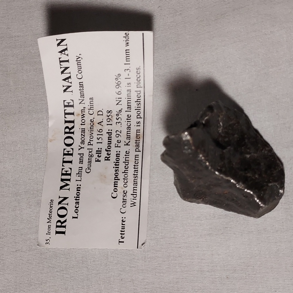 Vintage Polished Iron Nantan Meteorite
